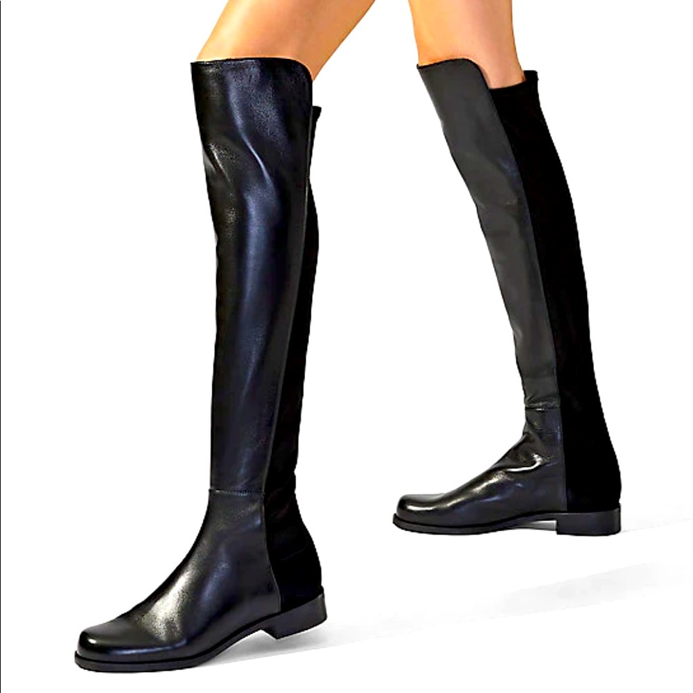Stuart Weitzman 50/50 Over the Knee Leather Boots